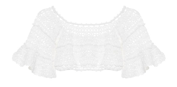 Crochet cotton crop top, Anna Kosturova